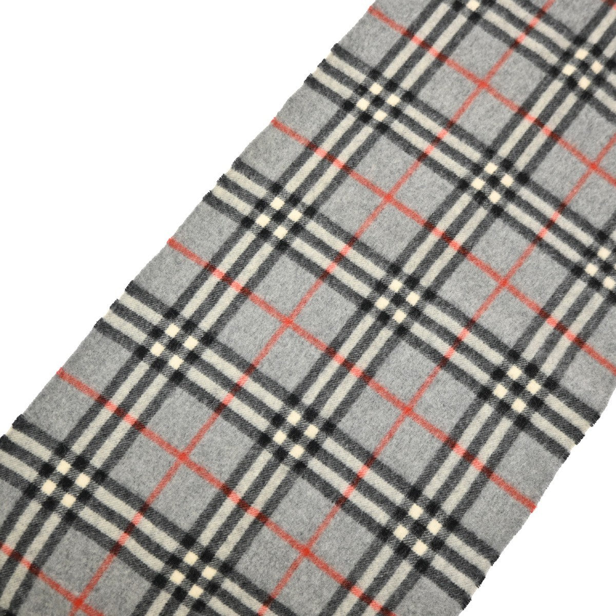 BURBERRY Logo Nova Check Scarf Maffler Cashmere Gray 60EG274