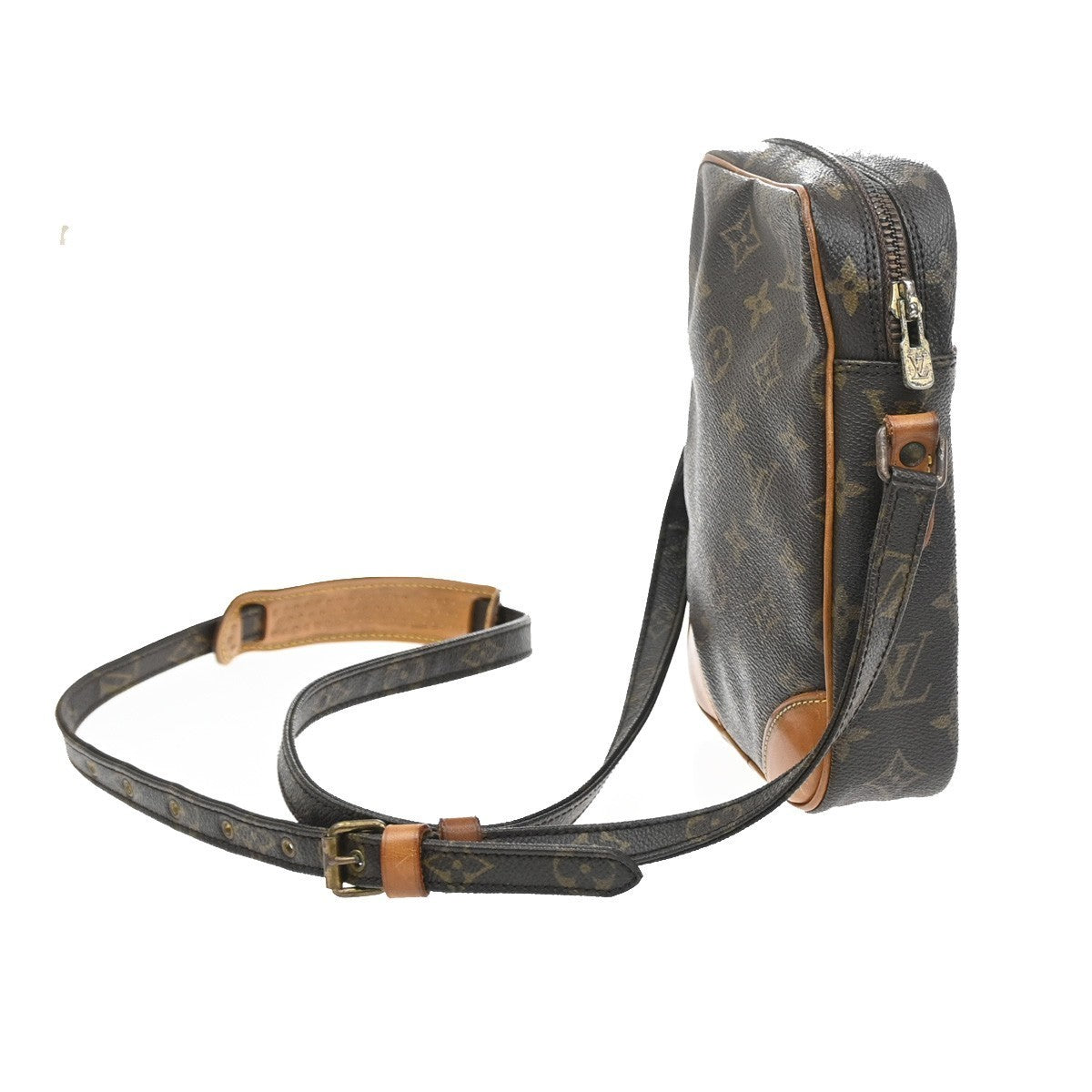 LOUIS VUITTON Danube Shoulder Bag Monogram Leather Brown France M45266 31SA118