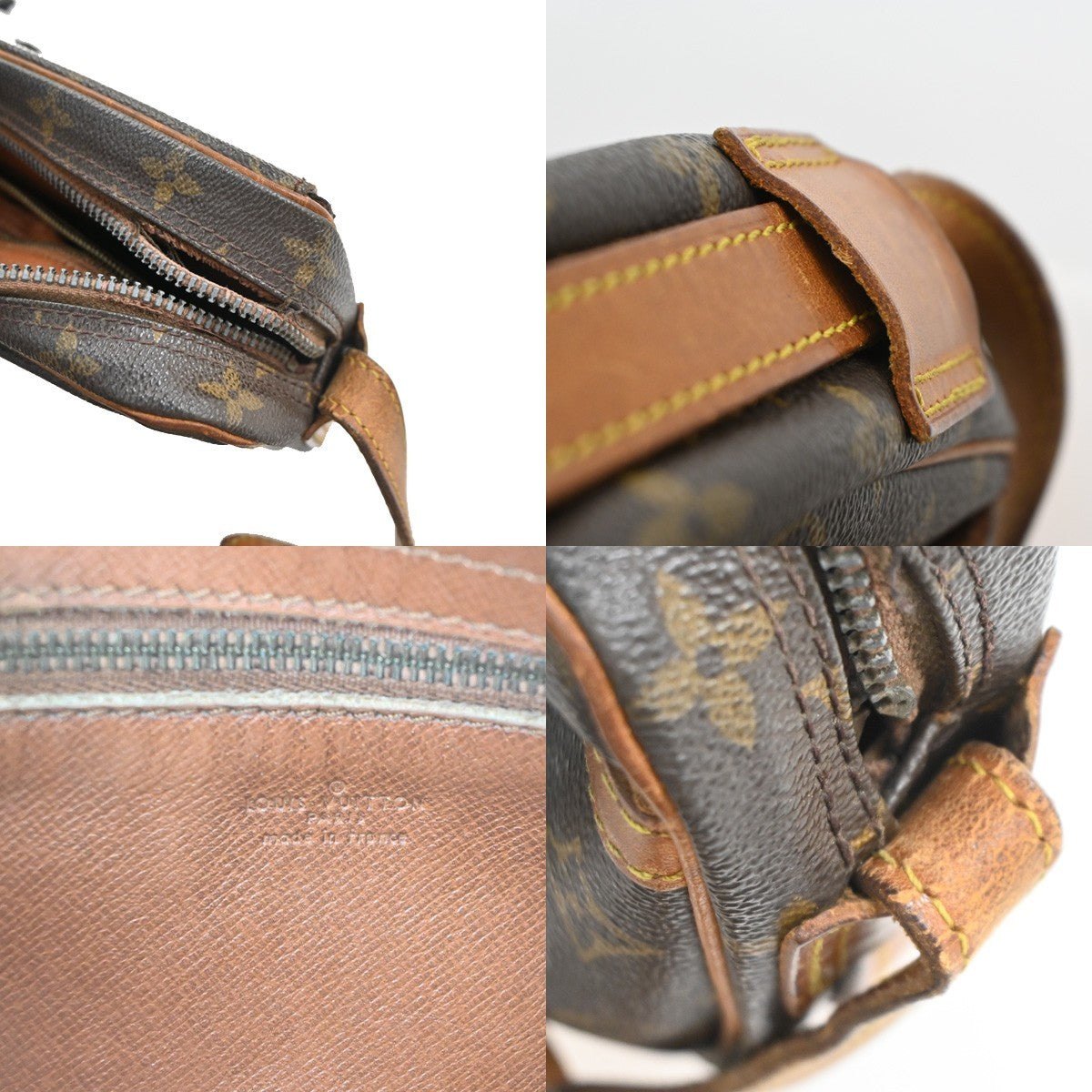 LOUIS VUITTON Jeune Fille GM Shoulder Bag Monogram Leather Brown M51225 05PA053