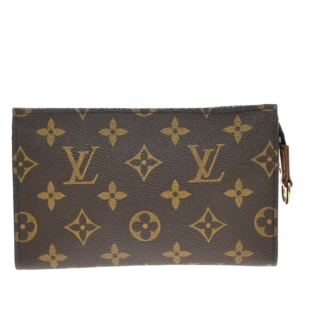 LOUIS VUITTON Logo BUCKET PM Pouch Bag Monogram Leather Brown France 60KP088