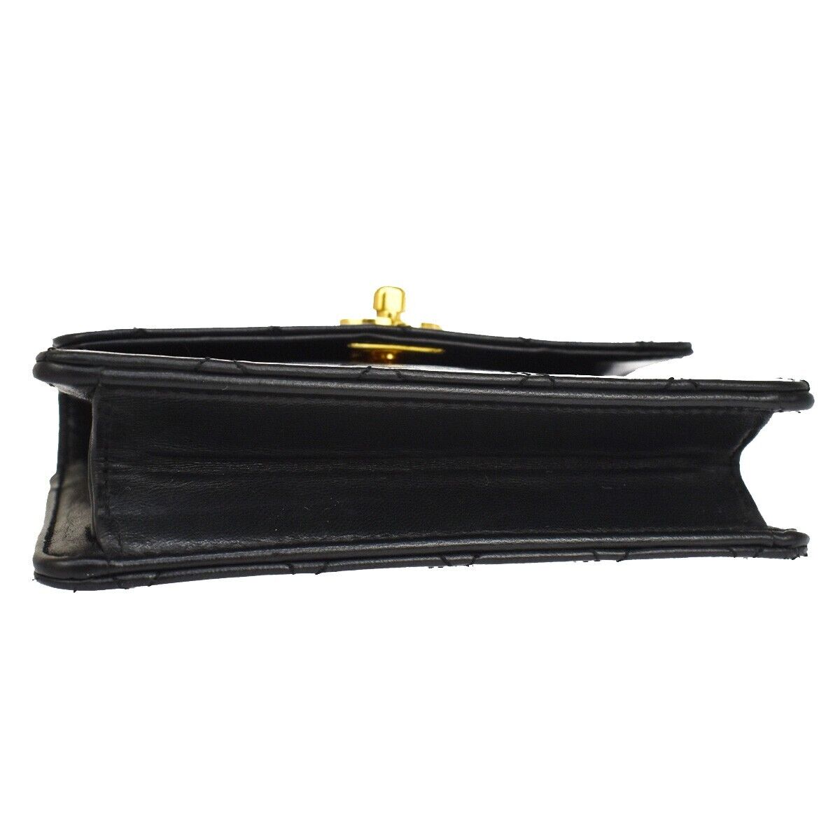 CHANEL CC Mini Matelasse Chain Shoulder Bag Leather Black GHW Vintage 386RC974