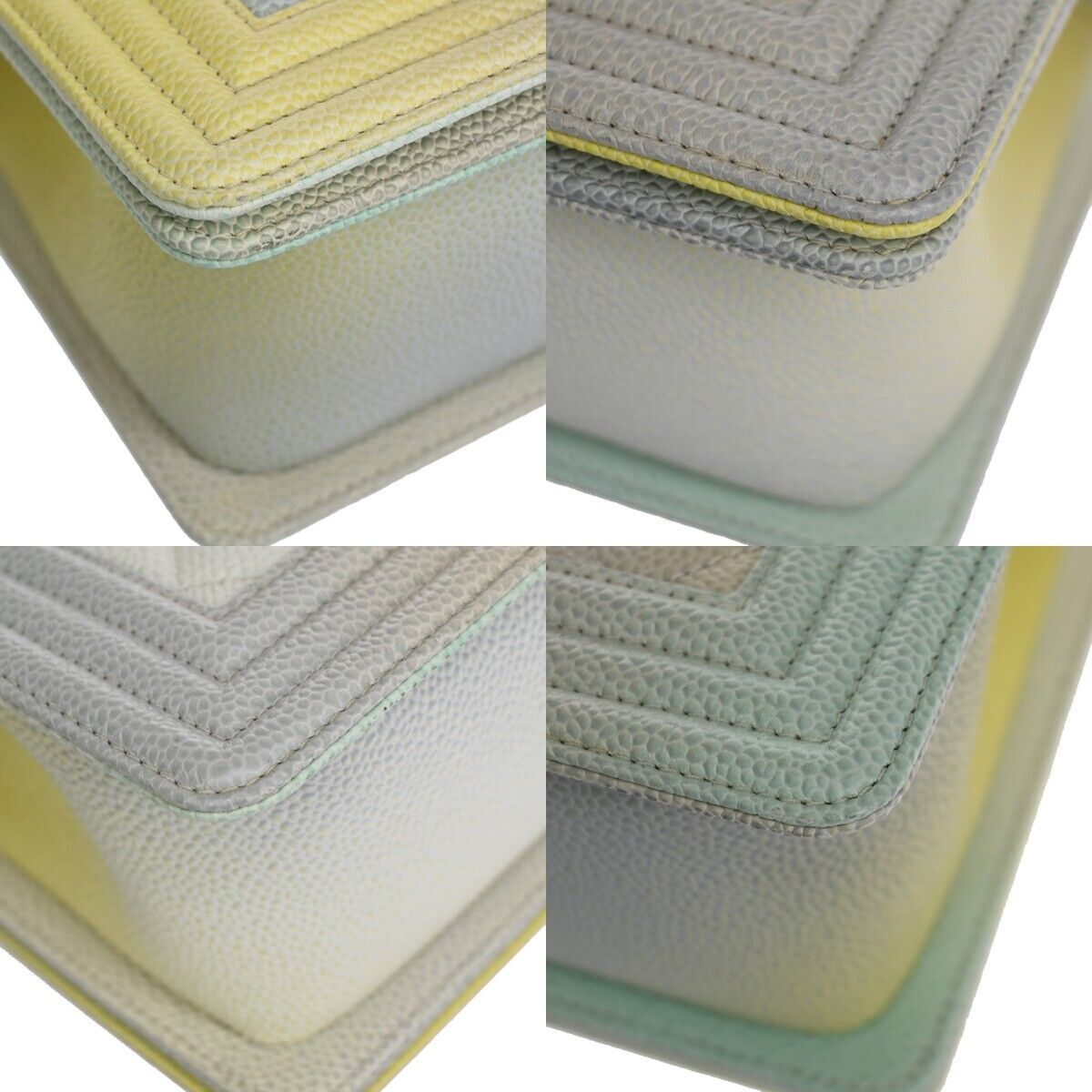 CHANEL Boy CC Logo Unicorn Multi Chain Shoulder Bag Caviar Skin Leather 937RJ414