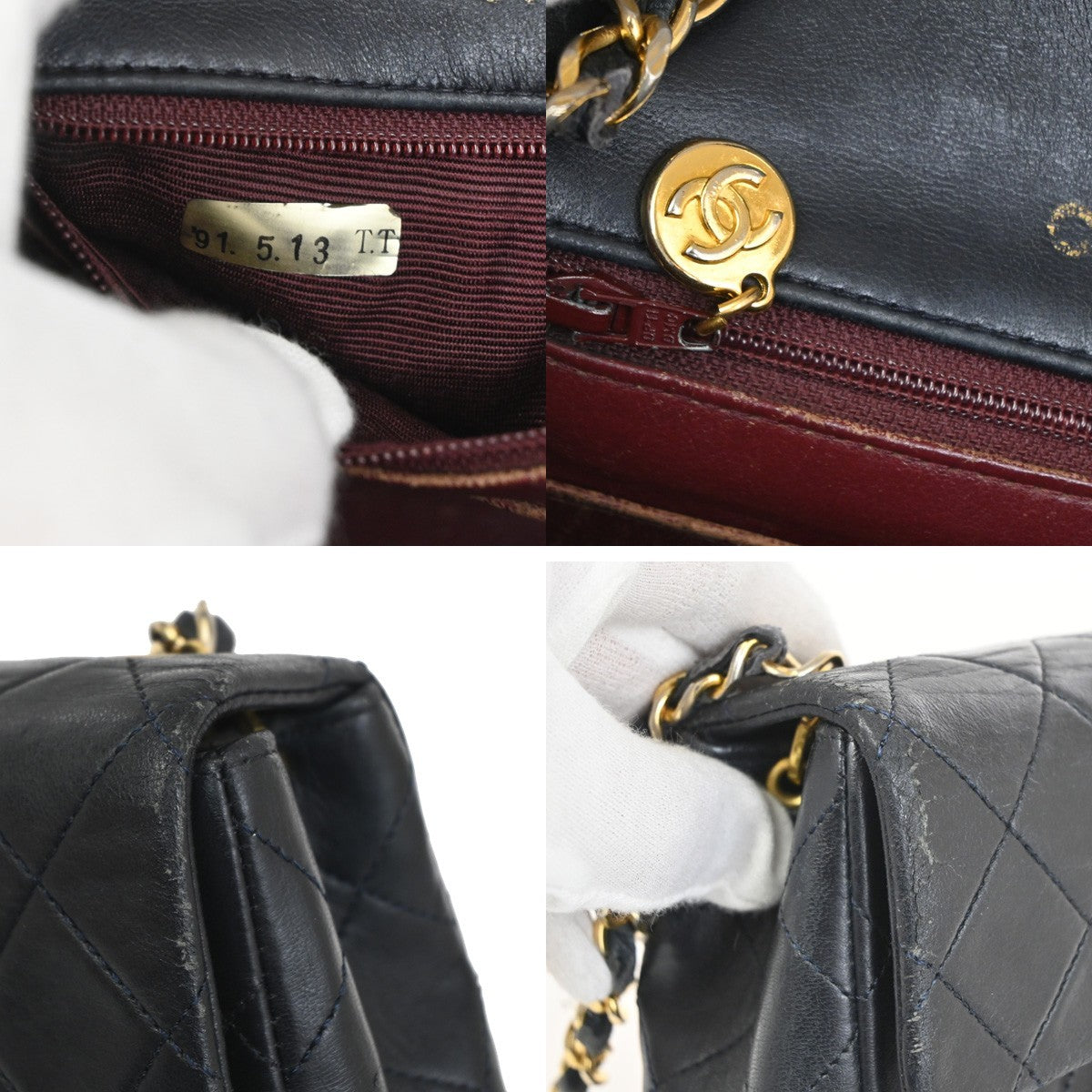 CHANEL CC Mini Matelasse Chain Shoulder Bag Leather Black GHW France 310RL917