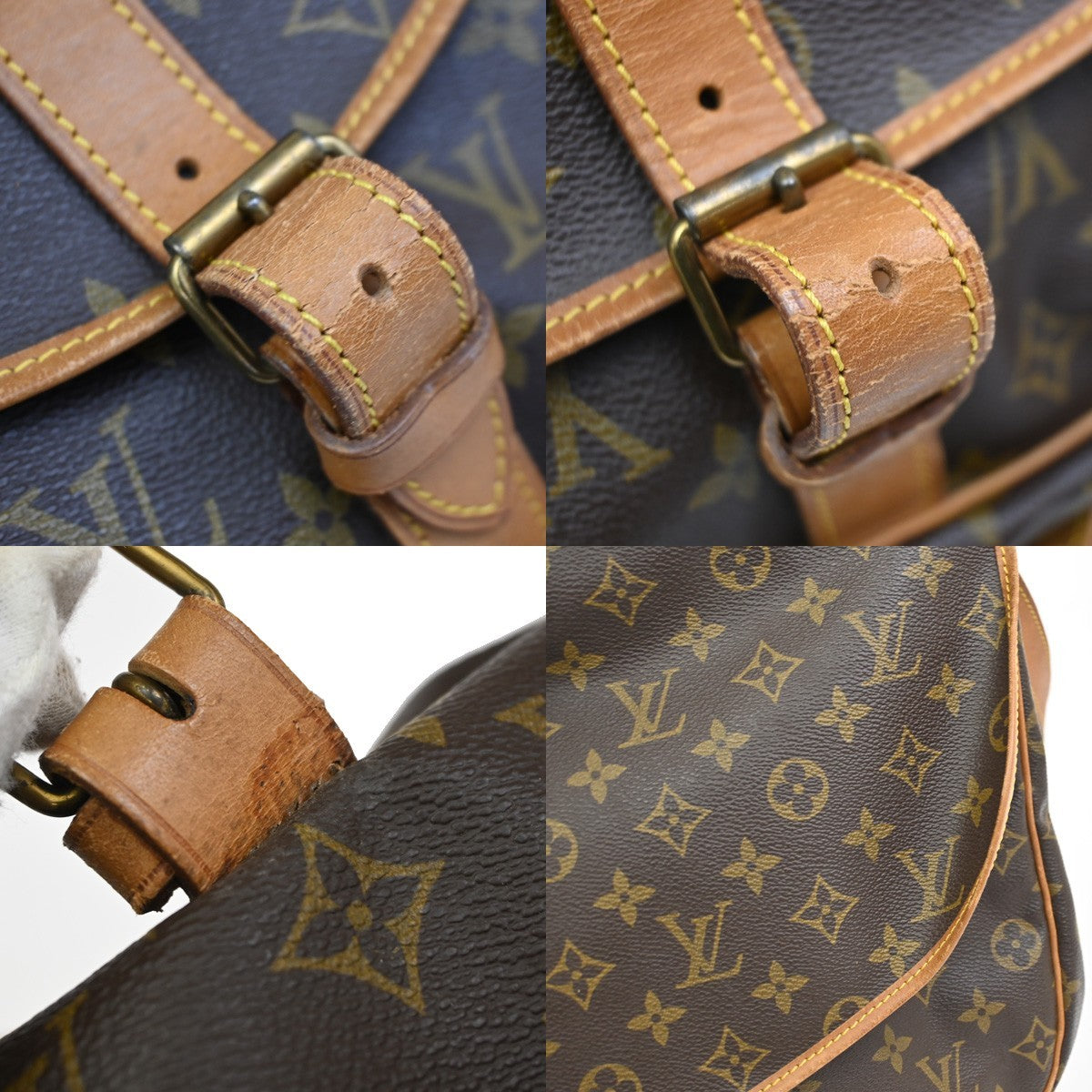 LOUIS VUITTON Saumur 35 Shoulder Bag Monogram Leather BN France M42254 76DA048