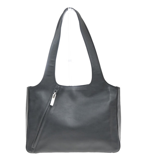 SALVATORE FERRAGAMO Logo Shoulder Tote Hand Bag Leather Black Italy 67MA409