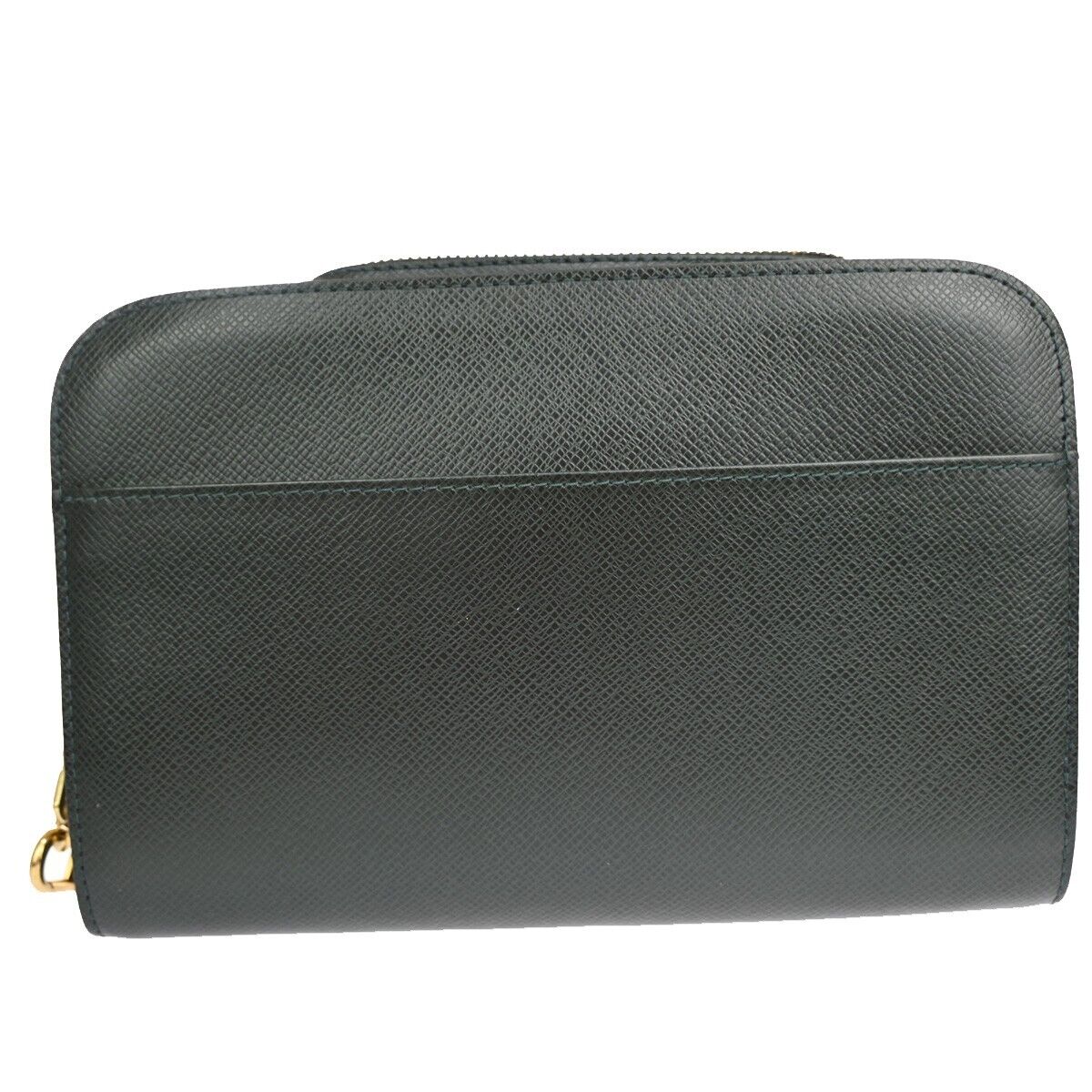 LOUIS VUITTON LV Logo BAIKAL Clutch Hand Bag Taiga Leather Epicea M30184 63FA407