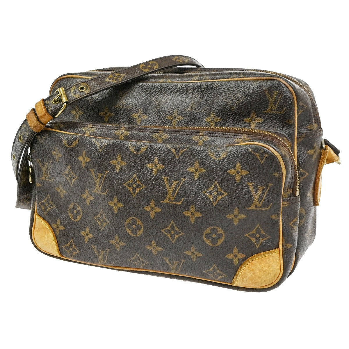LOUIS VUITTON Nile Crossbody Shoulder Bag Monogram Leather Brown M45244 35CB012
