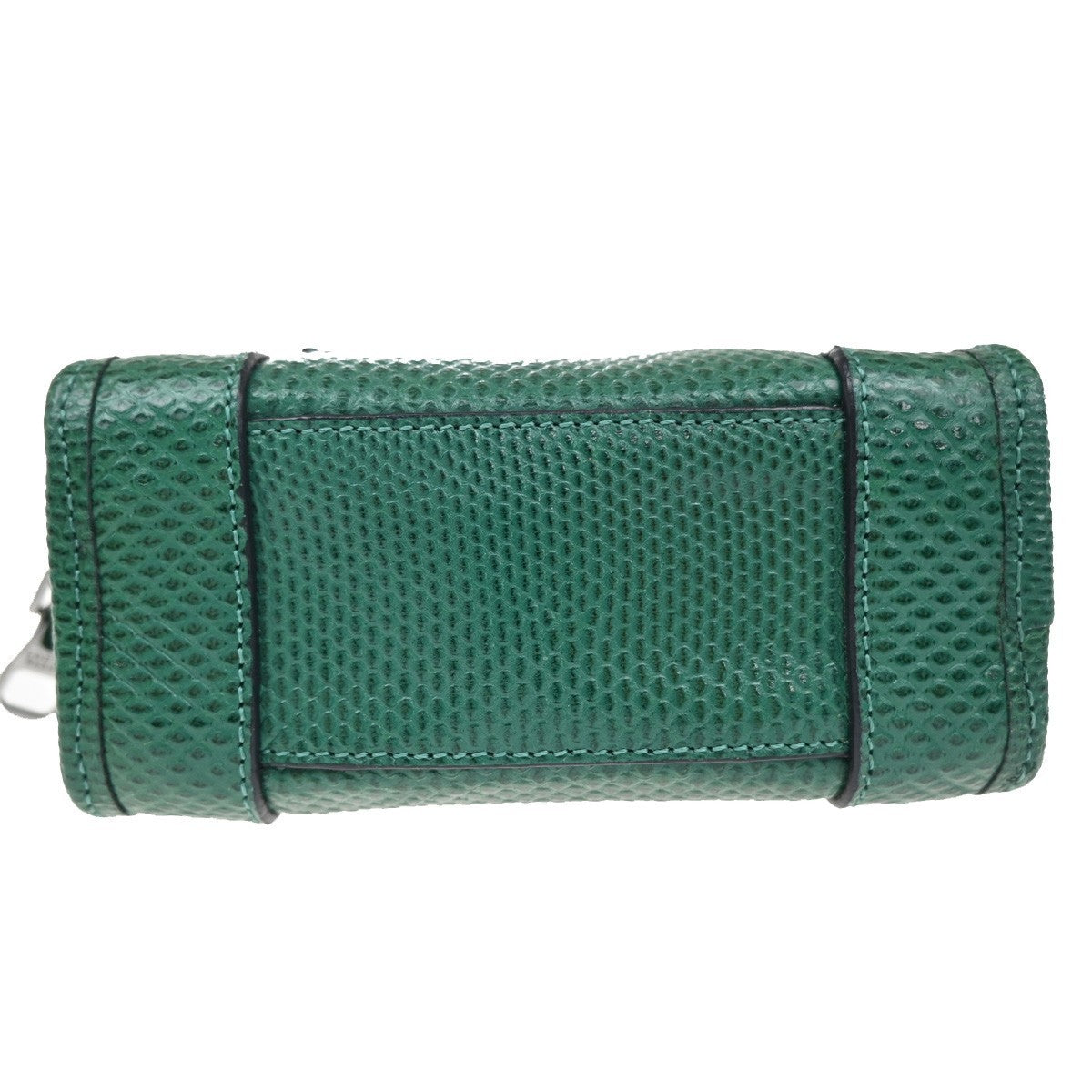LOEWE Logo Micro Shoulder Bag Embossing Leather Green SHW Spain 98RL620