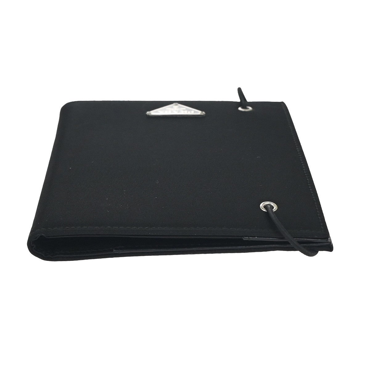 PRADA Logo Tessuto Notebook Cover Planner Nylon Leather Black Italy 09YH869