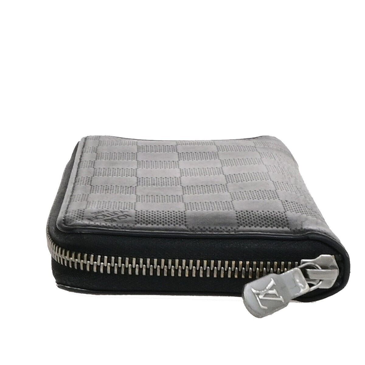 LOUIS VUITTON Zippy Wallet Vertical Damier Infini Leather Black N63548 68ED248