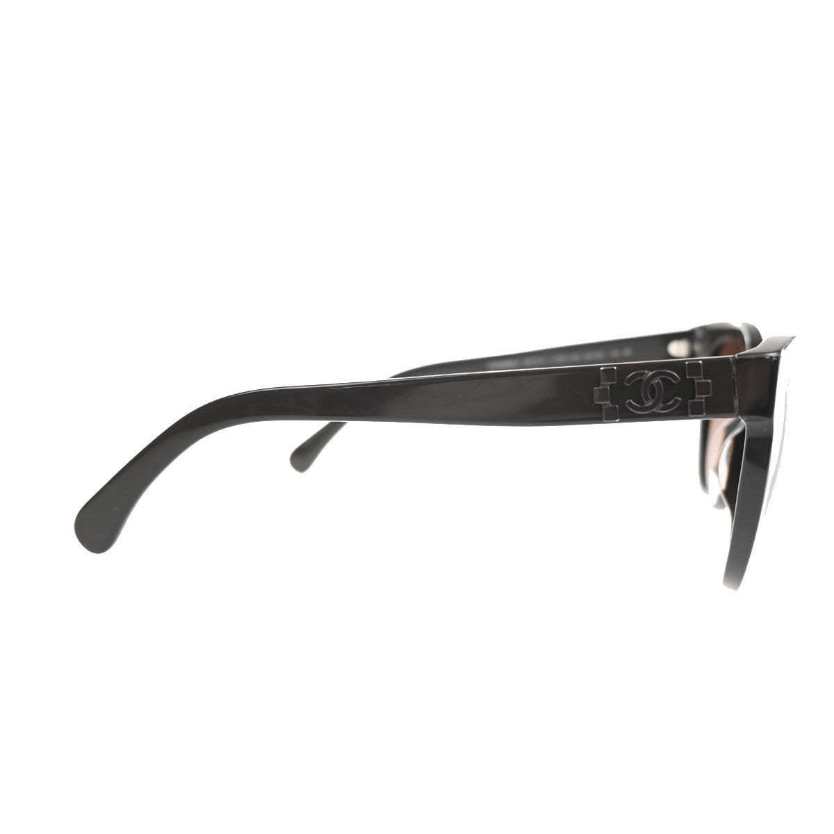 CHANEL CC Logo Sunglasses Eye Were Plastic Metal Brown Italy 5315-A 62RL992