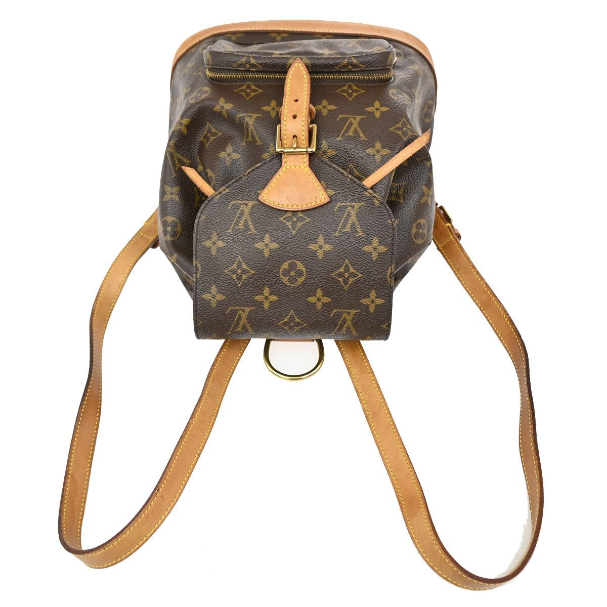 LOUIS VUITTON Montsouris MM Backpack Bag Monogram Leather Brown M51136 90KB089