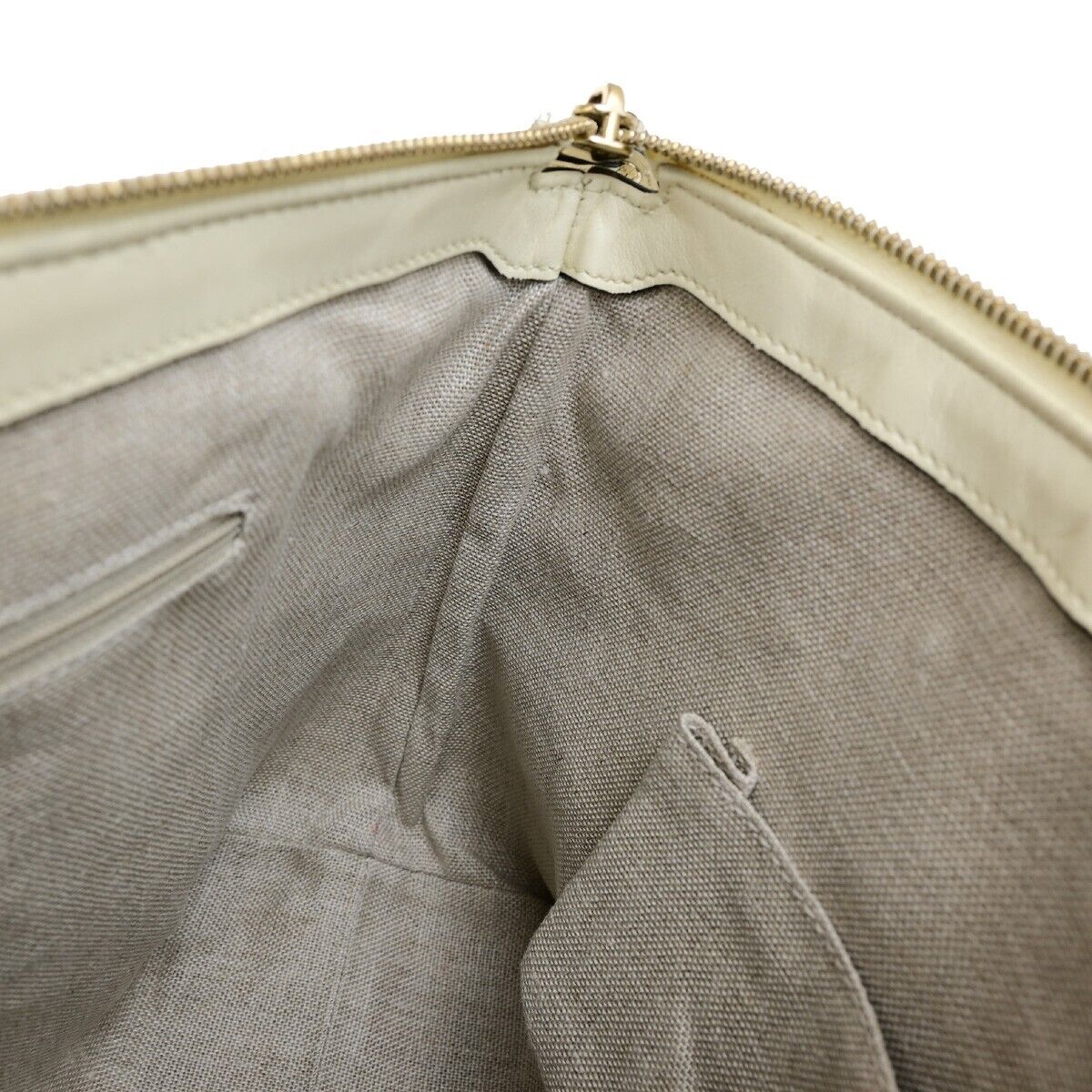 GUCCI Micro GG Guccissima 2Way Shoulder Hand Bag Leather White Italy 23ED010