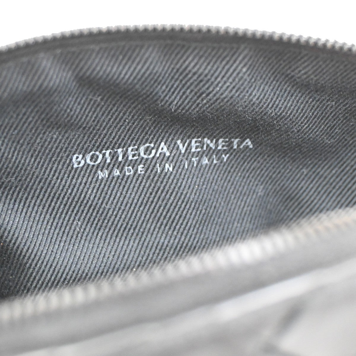BOTTEGA VENETA Logo Intrecciato Mini Pouch Lambskin Leather Black 30RL546