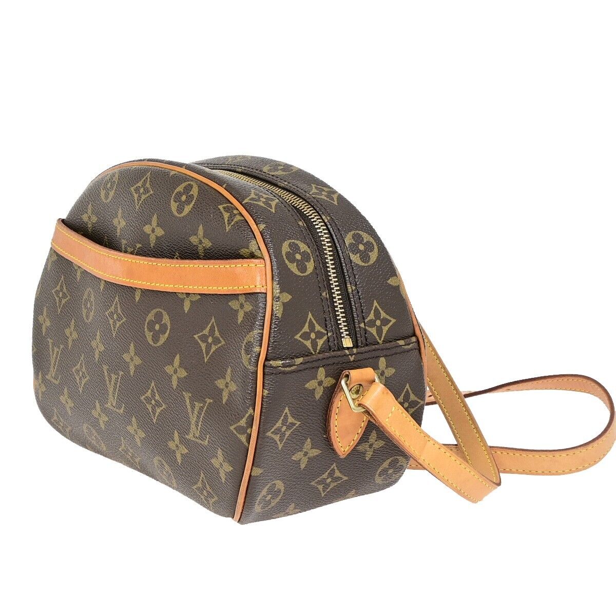 LOUIS VUITTON Blois Crossbody Shoulder Bag Monogram Leather Brown M51221 75FA672