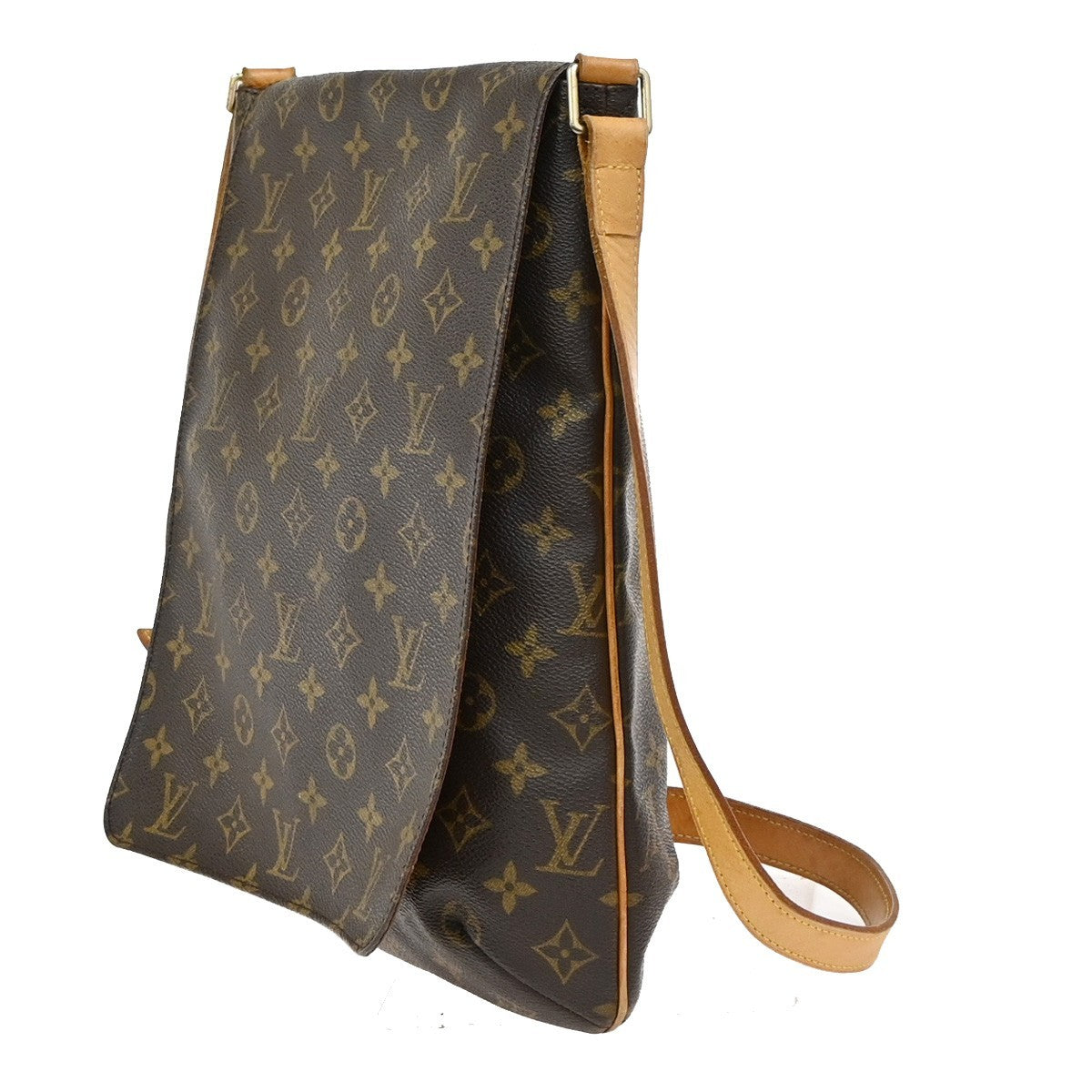LOUIS VUITTON Musette Shoulder Bag Monogram Leather Brown France M51256 72YJ068