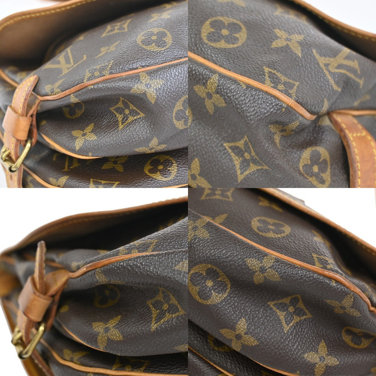 LOUIS VUITTON Logo Saumur 30 Shoulder Bag Monogram Leather BN M42256 30CA903