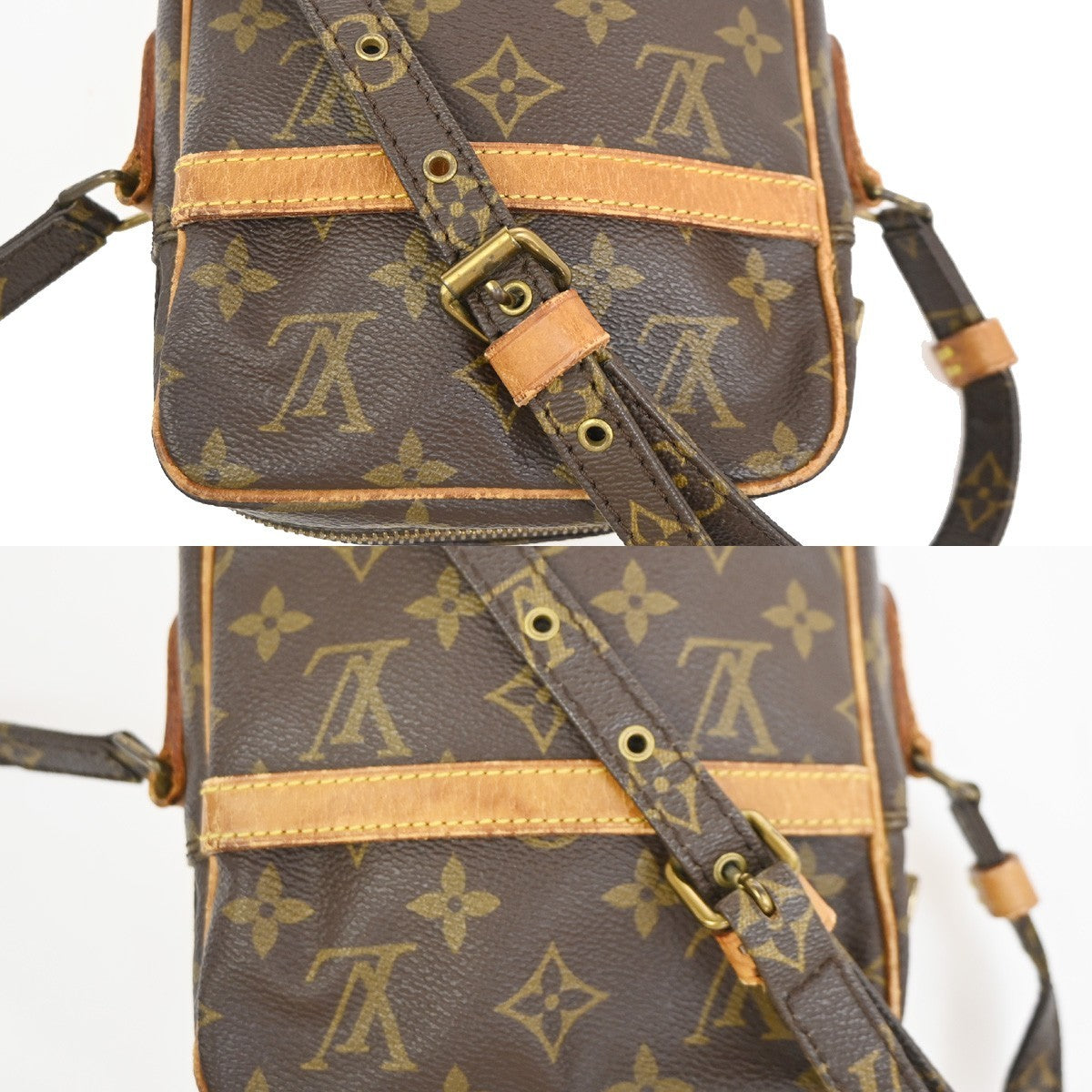 LOUIS VUITTON Danube Shoulder Bag Monogram Leather Brown France M45266 35KC828