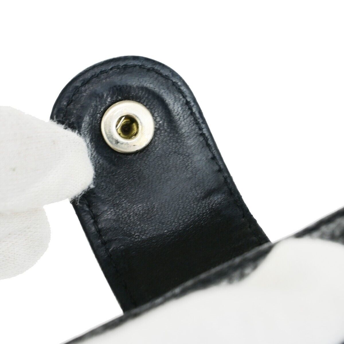 CHANEL CC LOGO Long Bifold Wallet Grained Calfskin Leather Black France 16RK701