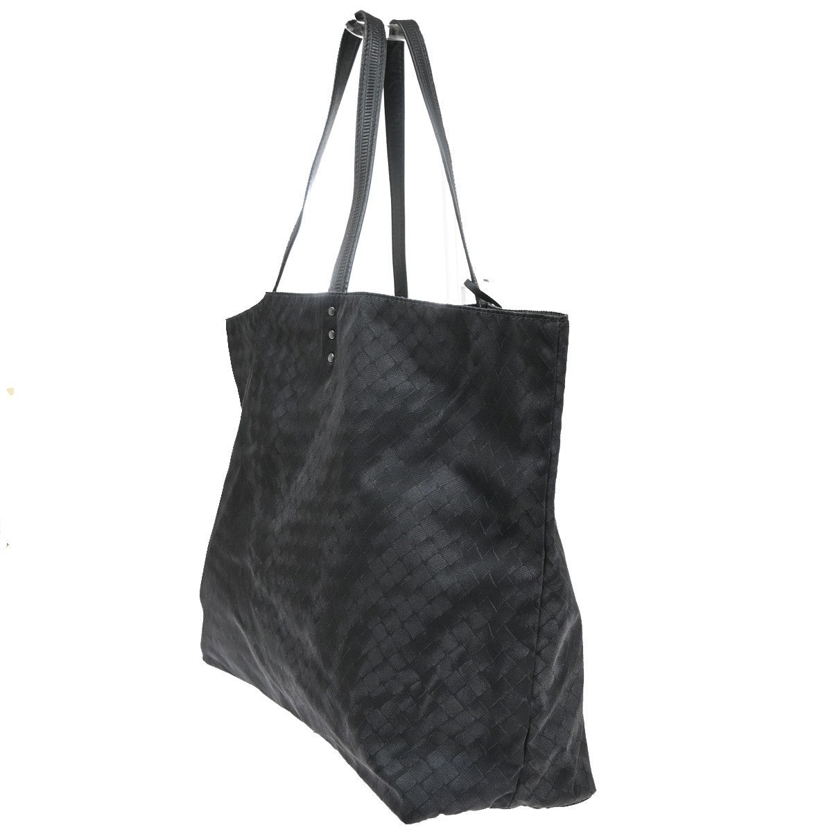 BOTTEGA VENETA Intreccio Mirage Hand Tote Bag Nylon Leather Black 85CA025