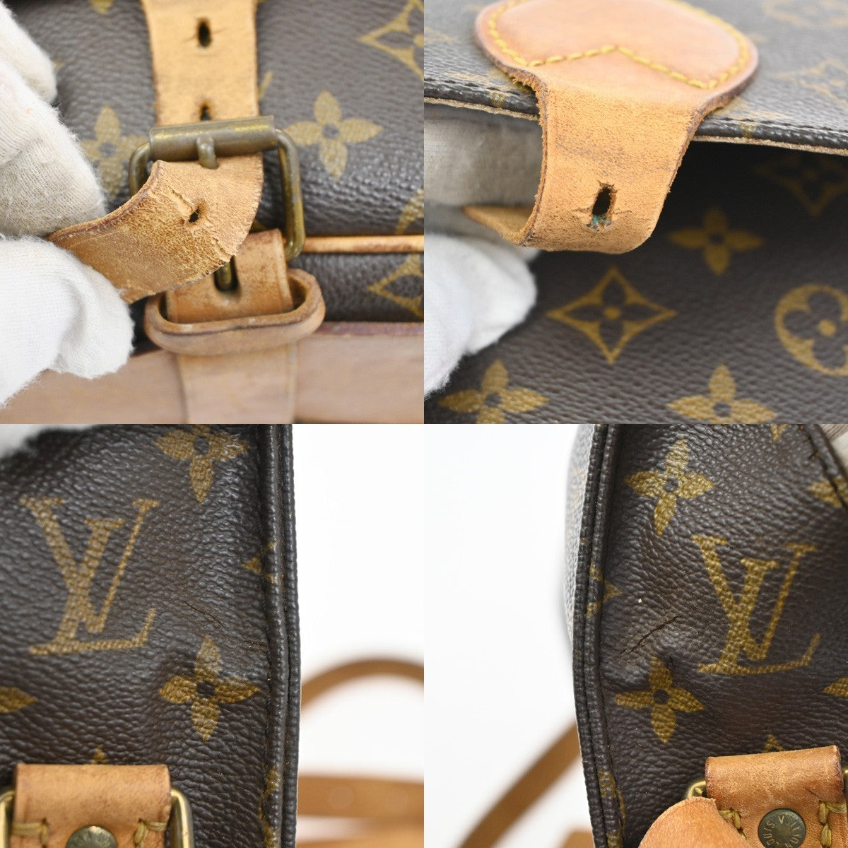 LOUIS VUITTON Cartouchiere MM Shoulder Bag Monogram Leather Brown M51253 32TA563