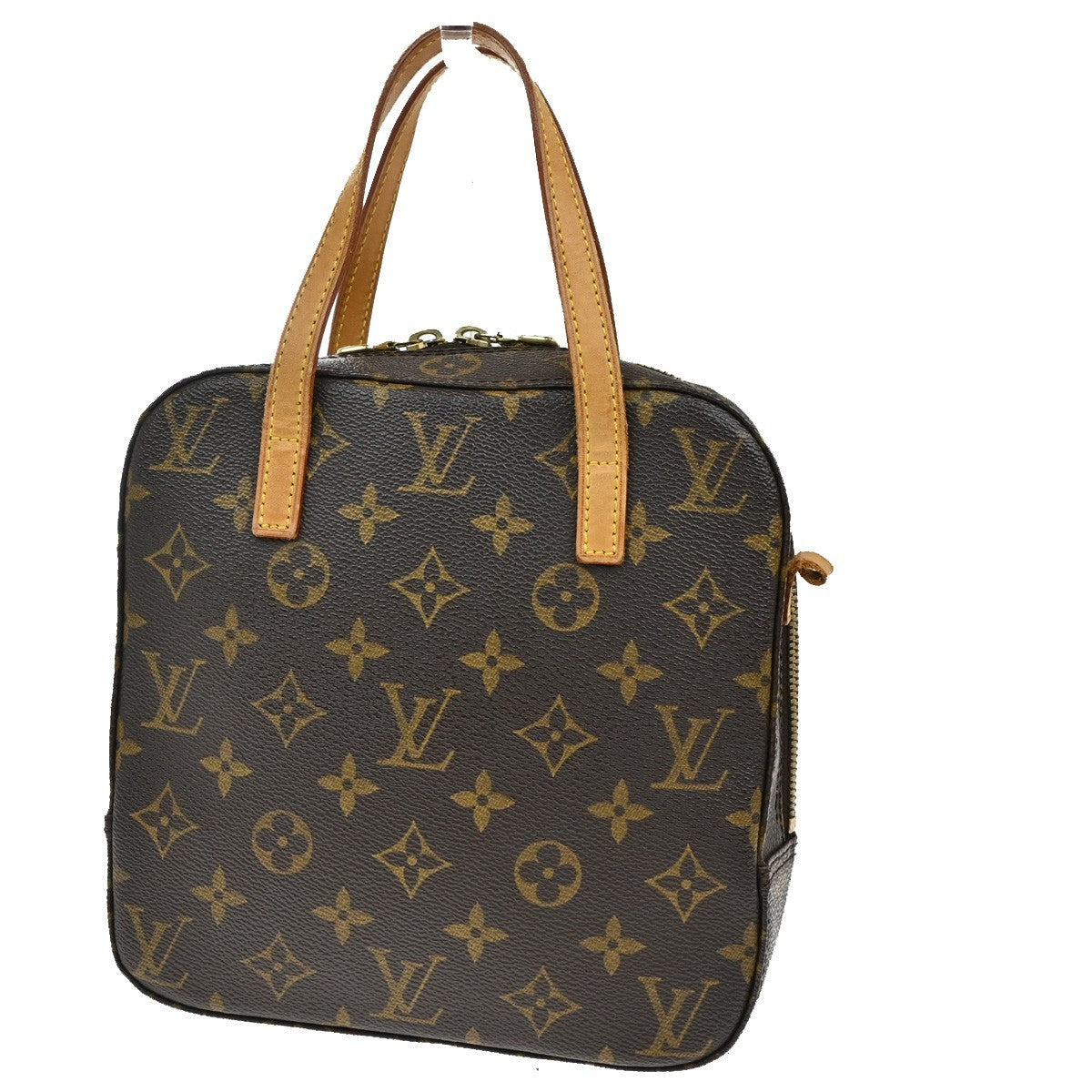 LOUIS VUITTON Spontini Hand Bag Monogram Leather Brown M47500 87FC164