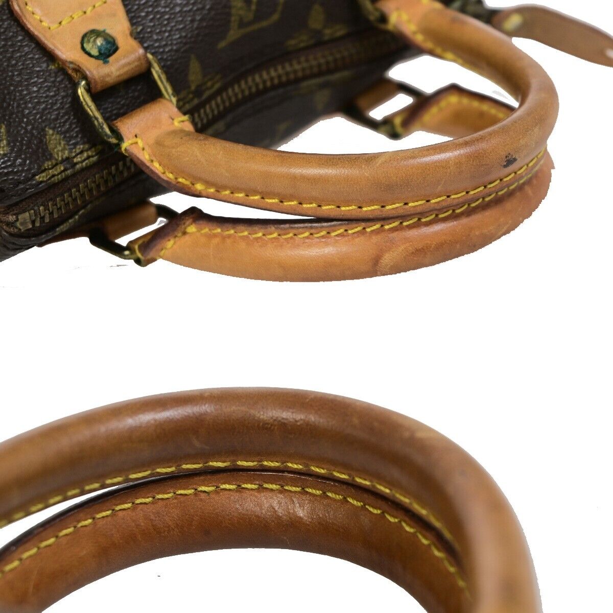 LOUIS VUITTON Mini Speedy Hand Bag Monogram Leather Brown France M41534 70EC596