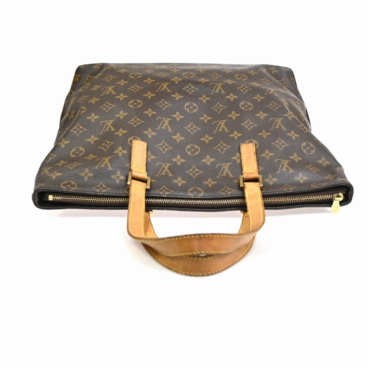 LOUIS VUITTON Cabas Mezzo Shoulder Bag Monogram Leather Brown M51151 89SA076