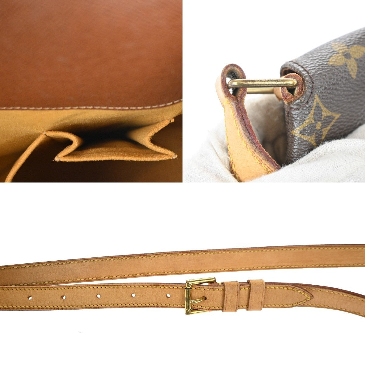 LOUIS VUITTON Musette Shoulder Bag Monogram Leather Brown France M51256 84MA248