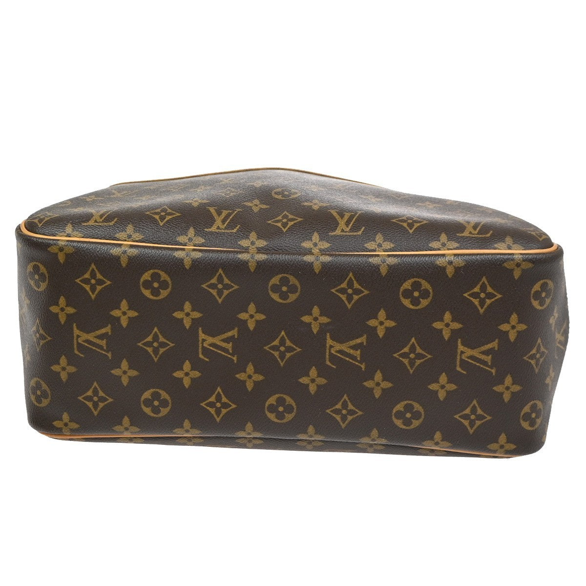 LOUIS VUITTON LV Logo Deauville Hand Bag Monogram Leather Brown M47270 97ZA035