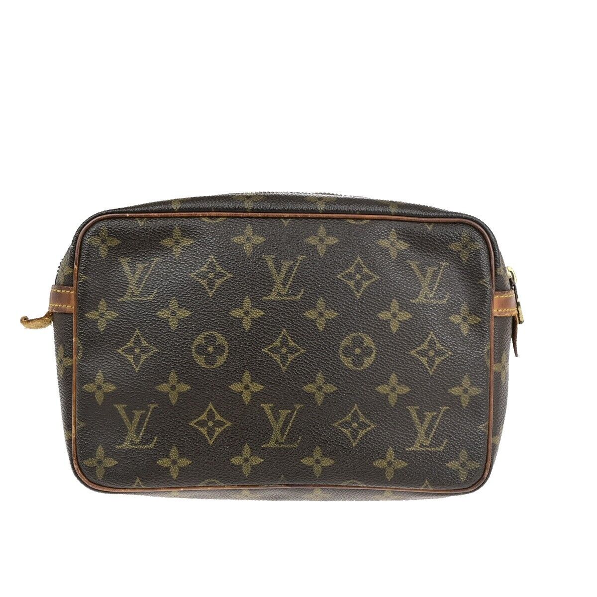 LOUIS VUITTON Compiegne 23 Clutch Hand Bag Monogram Leather Brown M51847 66ED106