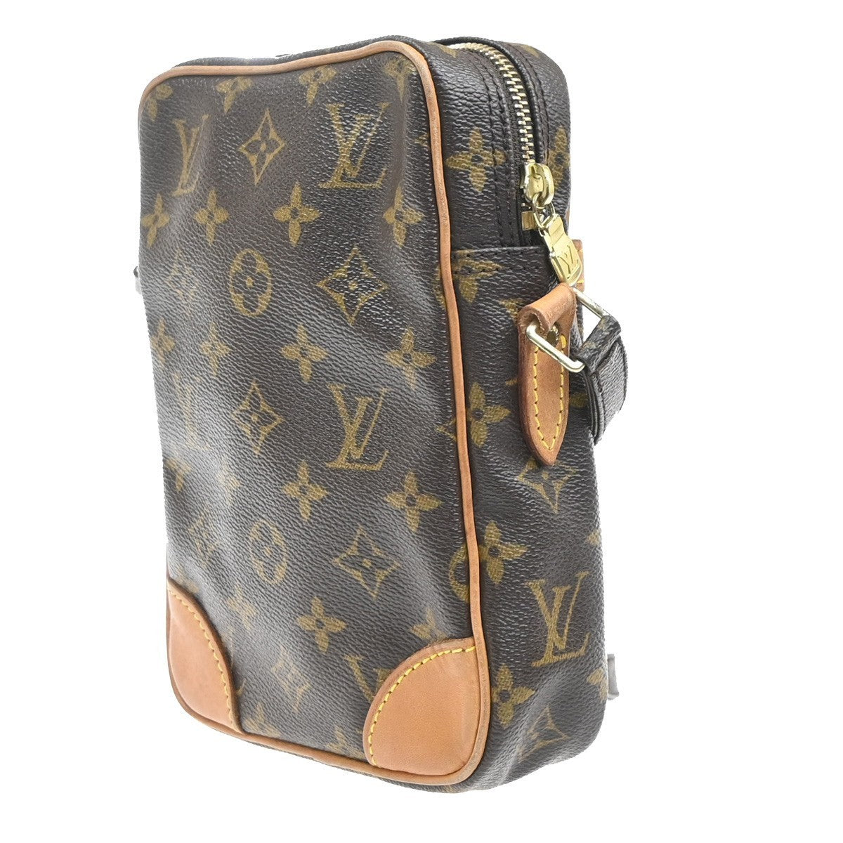 LOUIS VUITTON Danube Shoulder Bag Monogram Leather Brown France M45266 82MA554