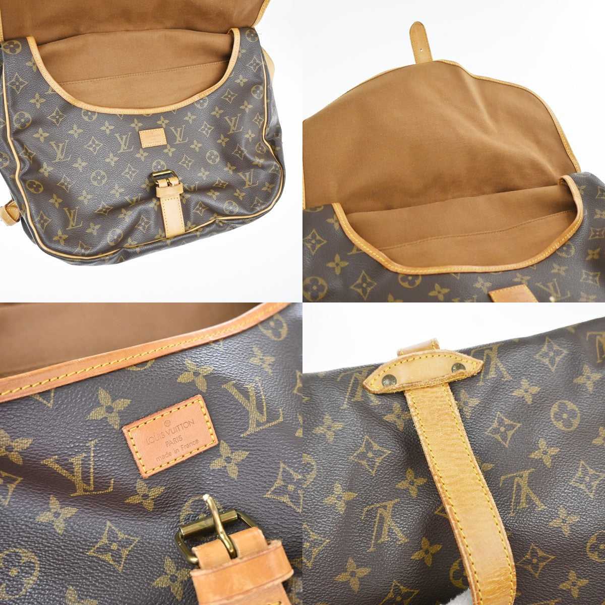 LOUIS VUITTON Saumur 35 Shoulder Bag Monogram Leather BN France M42254 64YJ101