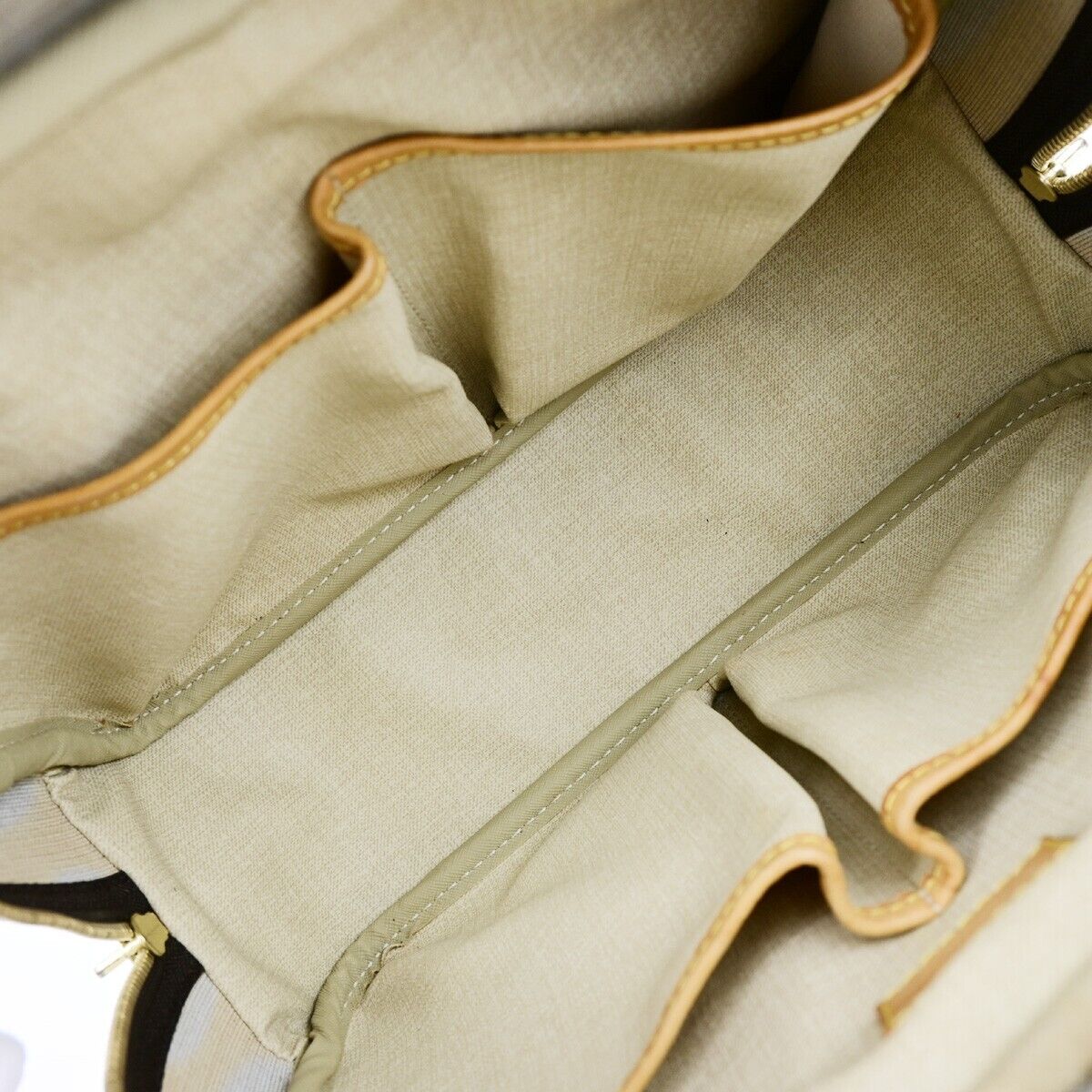 LOUIS VUITTON LV Logo Trouville Hand Bag Monogram Leather Brown M42228 83ED019