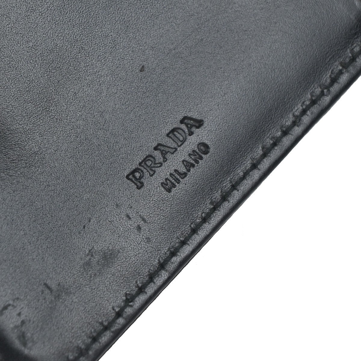 PRADA Logo Tessuto Notebook Cover Planner Nylon Leather Black Italy 09YH869