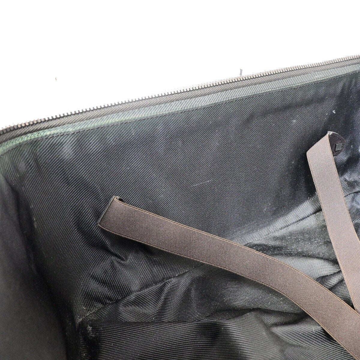 GUCCI Logo GG Pattern Travel Suitcase Luggage Bag PVC Leather Brown 36YF175