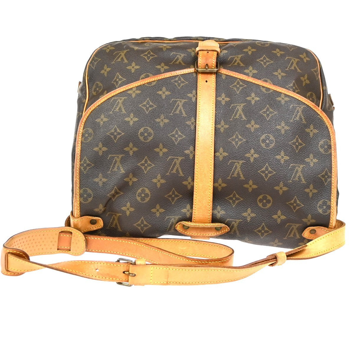 LOUIS VUITTON Saumur 35 Shoulder Bag Monogram Leather BN France M42254 77YJ008