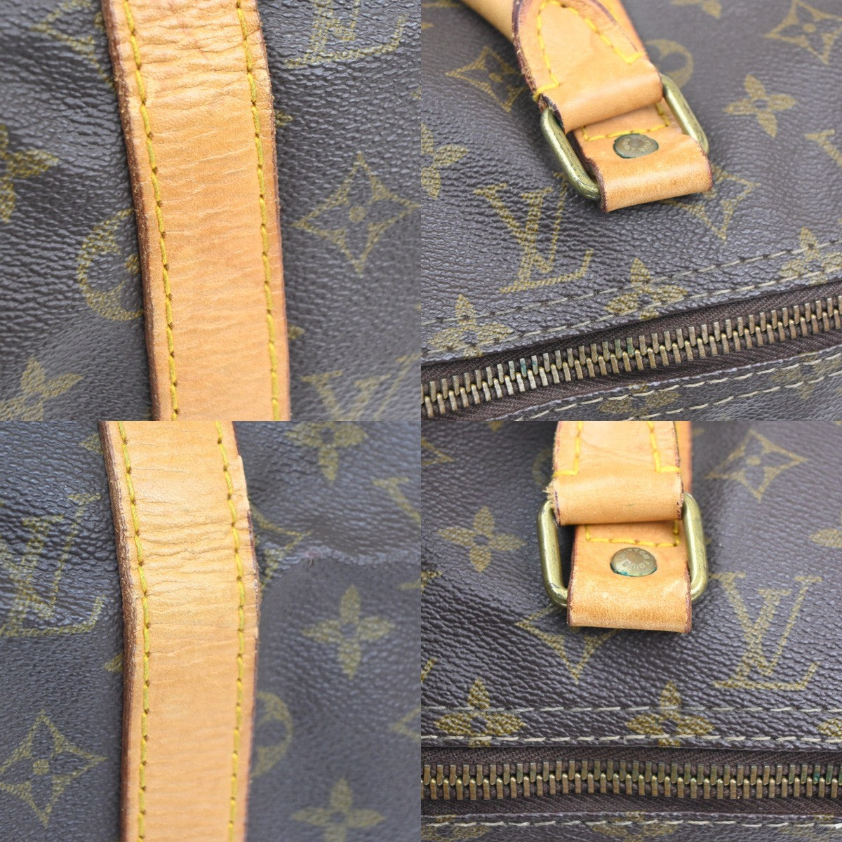 LOUIS VUITTON Keepall 45 Travel Hand Bag Monogram Leather Brown M41428 02CA726