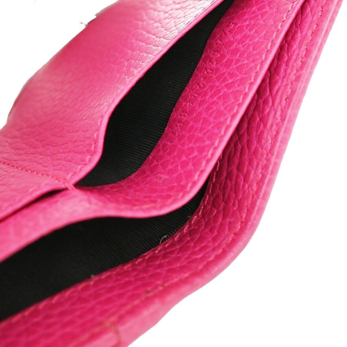 GUCCI Marmot GG Logos Bifold Wallet Purse Leather Pink Made In Italy 66SG797