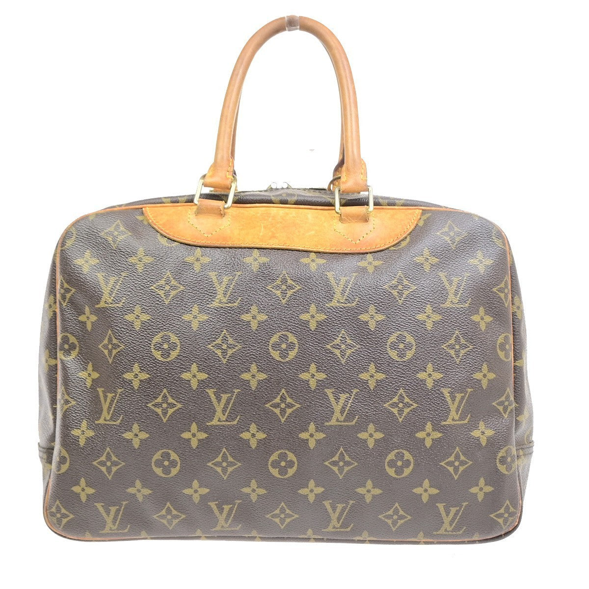 LOUIS VUITTON LV Logo Deauville Hand Bag Monogram Leather Brown M47270 30PA134