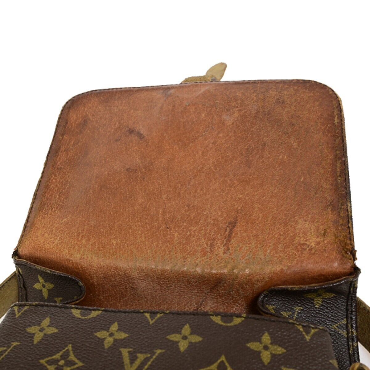 LOUIS VUITTON Cartouchiere MM Shoulder Bag Monogram Leather Brown M51253 67HC029