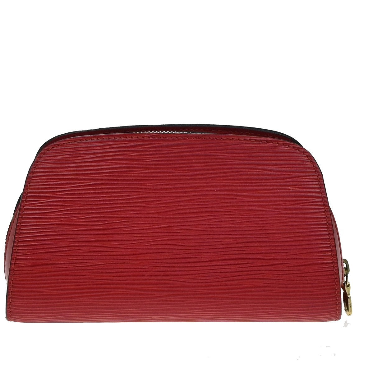 LOUIS VUITTON LV Logo Dauphine PM Pouch Bag Epi Leather Red M48447 05EG007