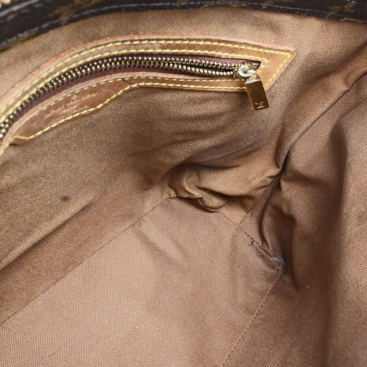LOUIS VUITTON Cabas Piano Shoulder Bag Monogram Leather Brown M51148 62ED498