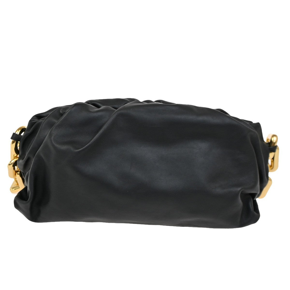 BOTTEGA VENETA The Chain Pouch Shoulder Bag Leather Black GHW Italy 50RL651