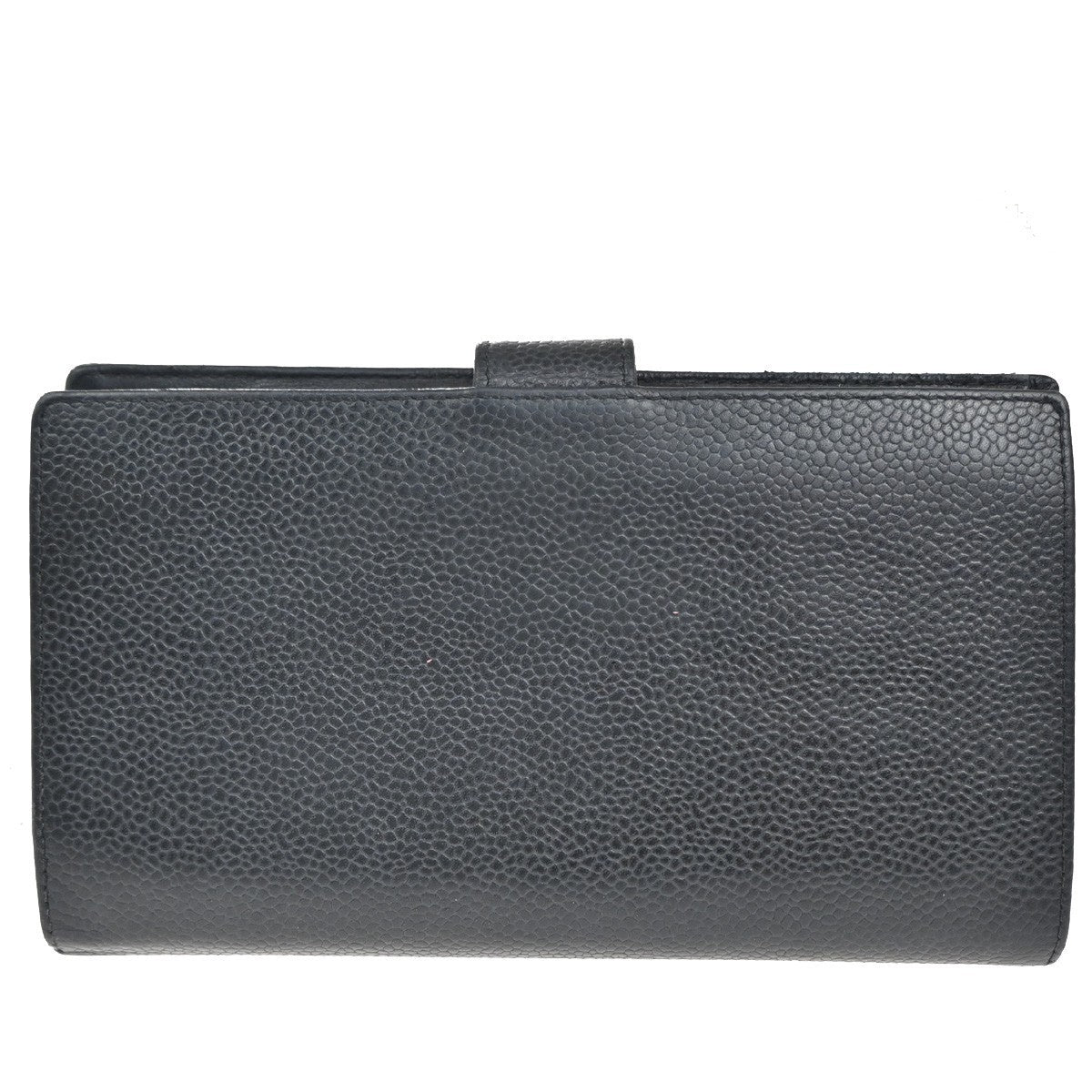 CHANEL CC Bifold Long Wallet  Grained Calfskin Leather BK GHW France 35RL721