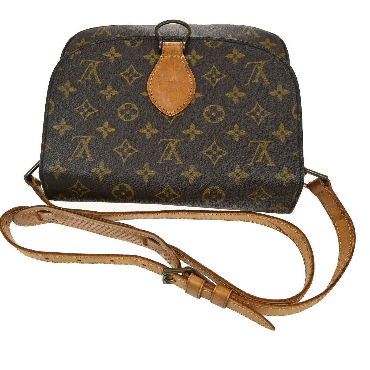 LOUIS VUITTON Saint Cloud GM Shoulder Bag Monogram Leather Brown M51242 39CA330