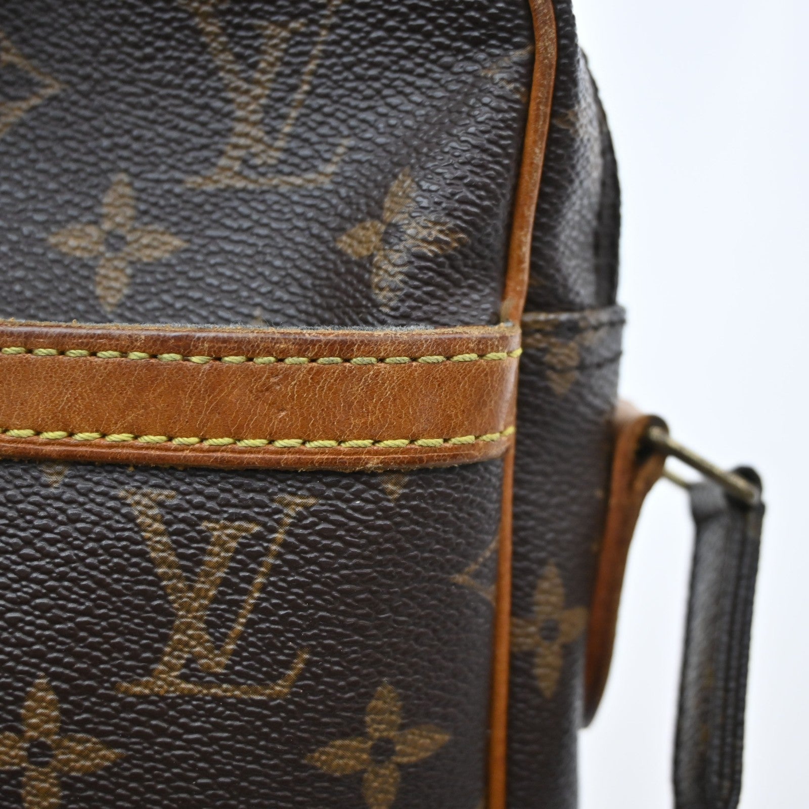 LOUIS VUITTON Danube Shoulder Bag Monogram Leather Brown France M45266 34KD142