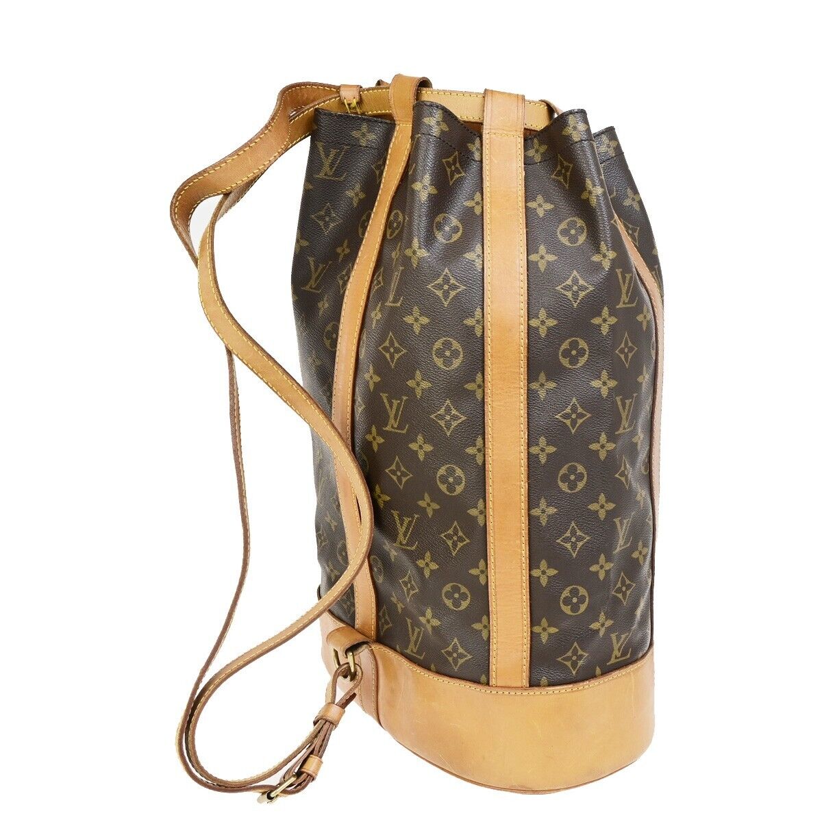 LOUIS VUITTON LV Randonnee GM Shoulder Bag Monogram Leather Brown M42244 81EC876