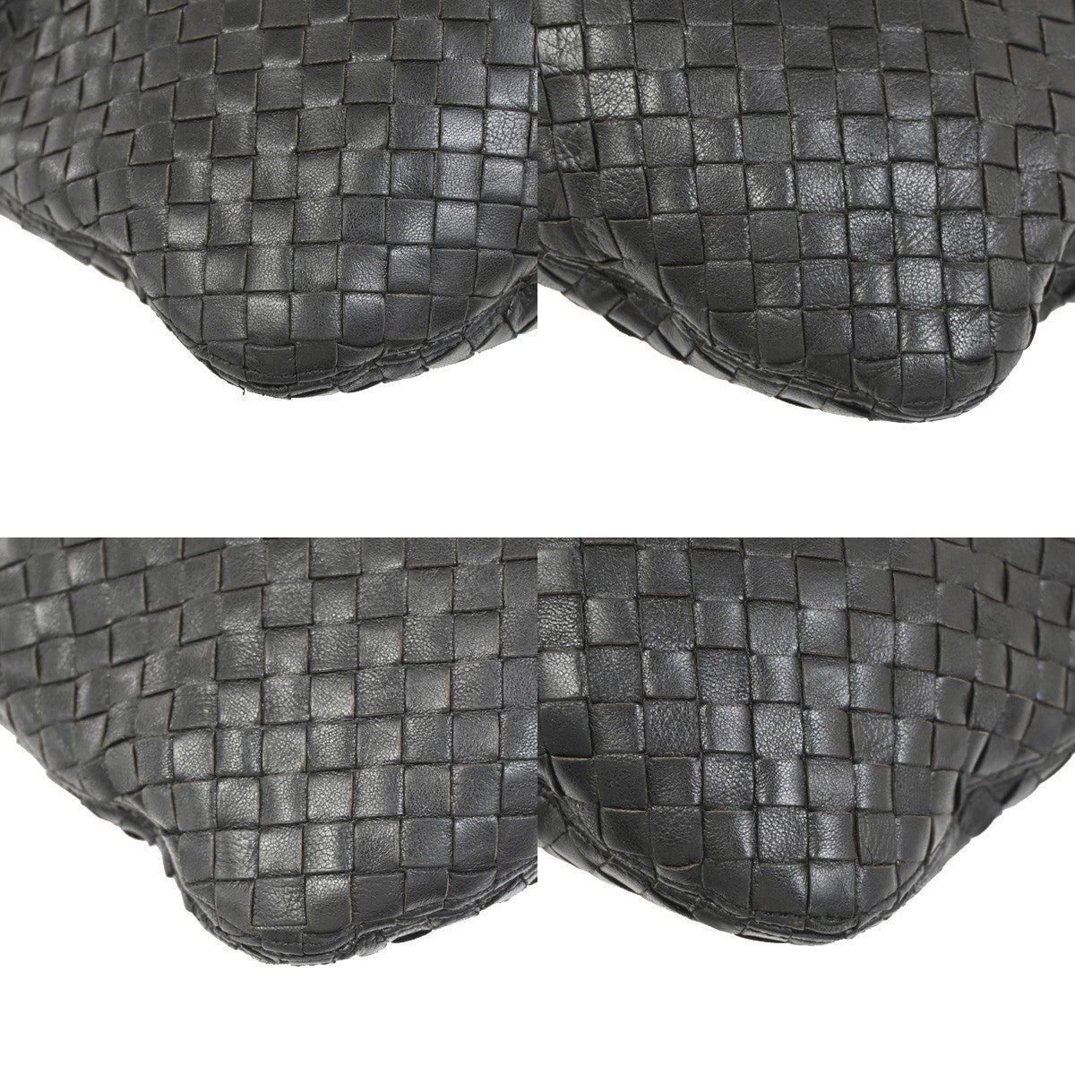BOTTEGA VENETA Intrecciato Shoulder Crossbosy Bag Leather Black Italy 21ZA288