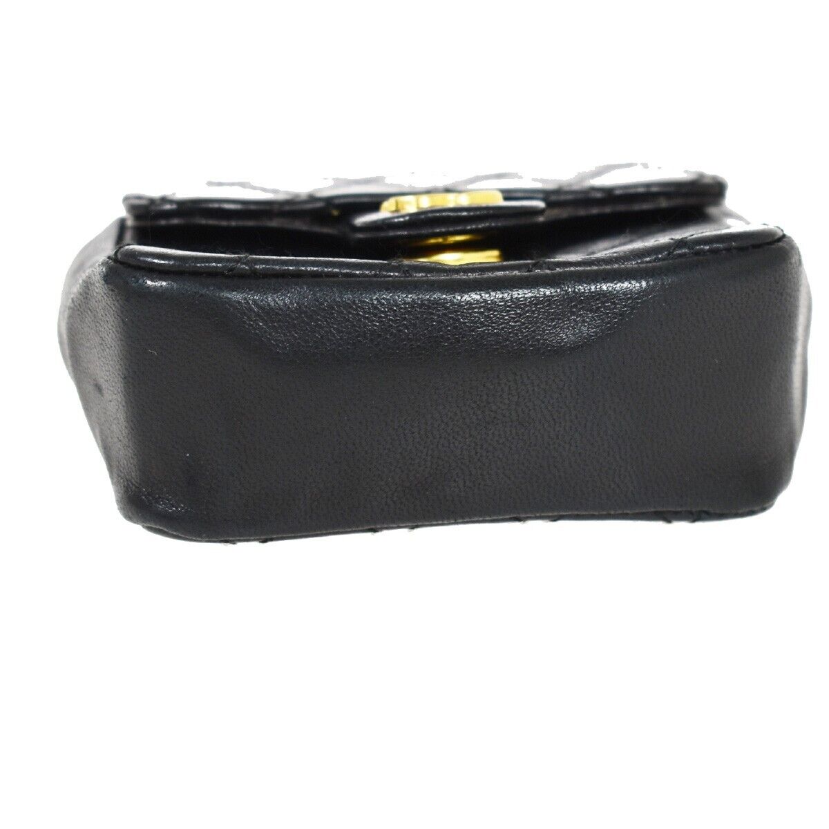 CHANEL CC Mini Matelasse Bag Charm Chain Belt Set Leather Black GHW 620RC928